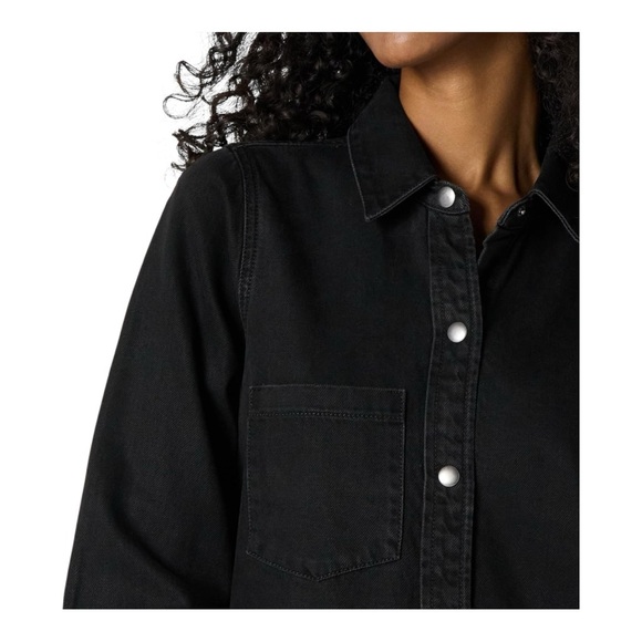 NWT! The Drop Black Denim Katerina Button-Up Long Sleeve Dress. Size Small. - Picture 2 of 12